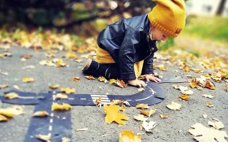 Waytoplay Spielstrassen für Kinder | Strassenpuzzle aus Gummi für Spielzeugautos