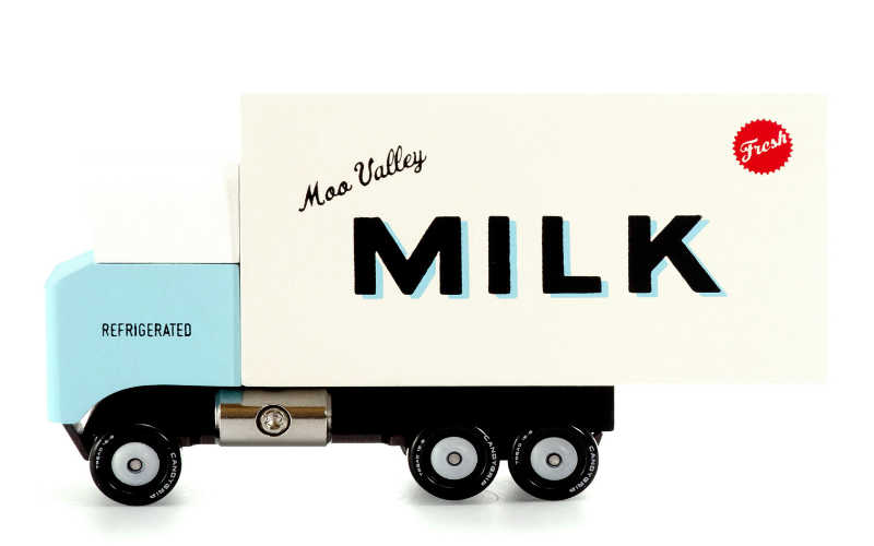 Candylab Toys Milk Truck aus Holz | Candycar Holzauto