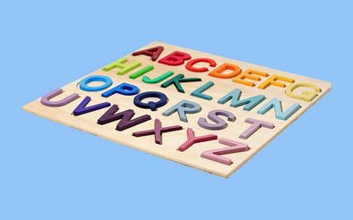 Grimms großes ABC Spiel | Baukasten mit Holzbuchstaben von A bis Z zum Lernen des Alphabets