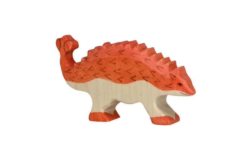 Holztiger Dinosaurier Ankylosaurus aus Holz | Dino Holzfigur zum Spielen