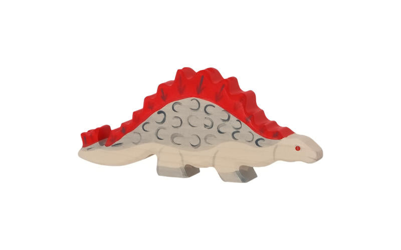 Holztiger Dinosaurier Stegosaurus aus Holz | Dino Holzfigur zum Spielen