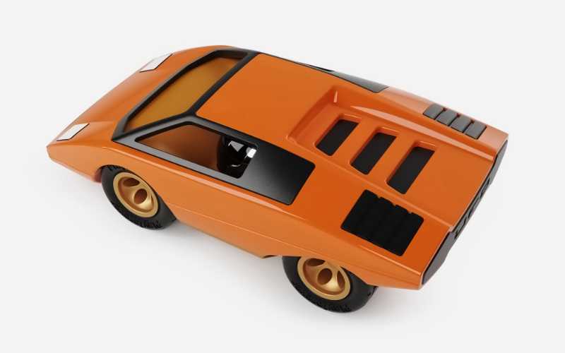 Playforever Ufo Bruto in Orange | Design Spielzeugauto für Kinder, Sammler und Petrolheads. 