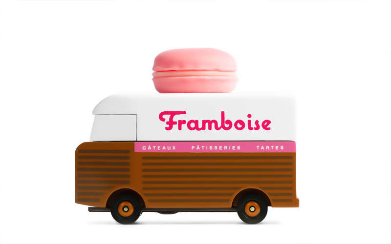 Candycar® Furgoneta de macarrones con frambuesa | juguetes candylab