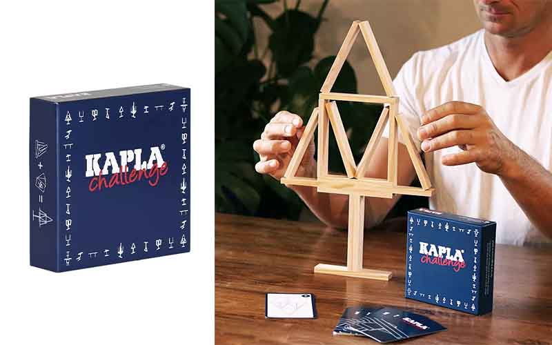 KAPLA® Challenge 16 Steine Box | Geschicklichkeitsspiel mit Holzbausteinen