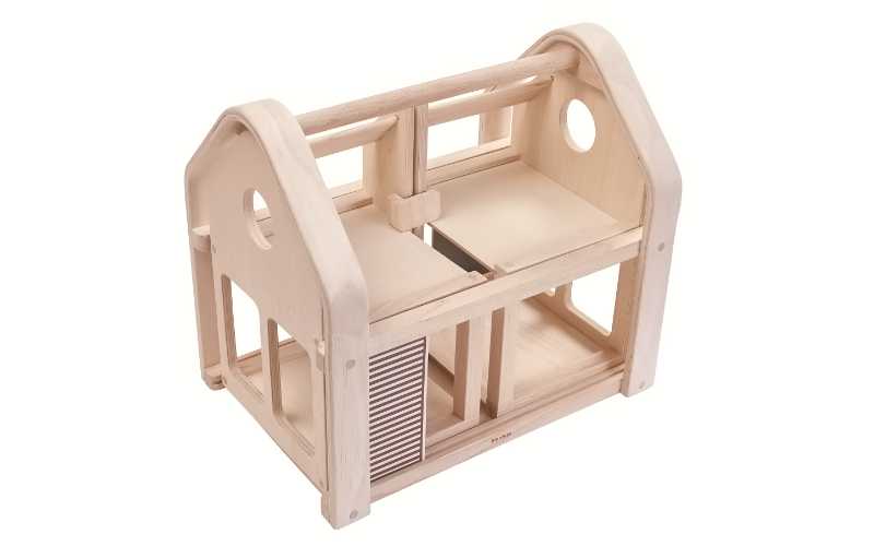 Puppenhaus aus Holz: Plan Toys Slide and Go tragbare Puppenstube