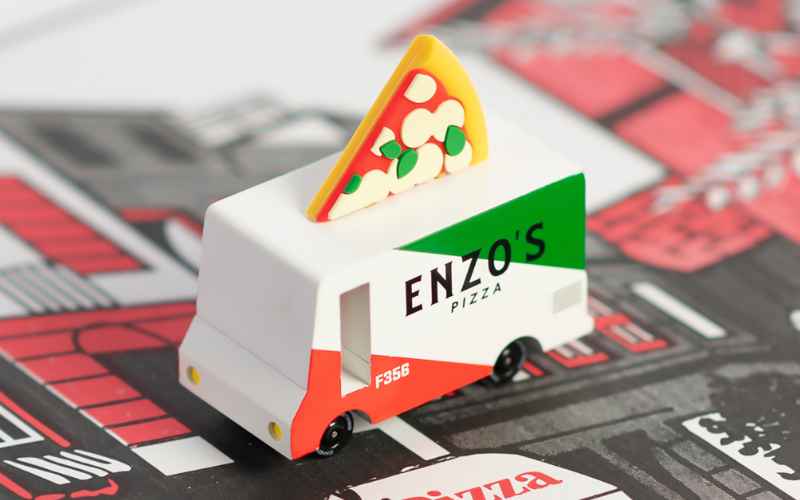 Furgoneta de pizza Candycar® | juguetes candylab