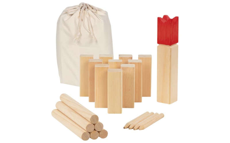 Wikingerschach Spiel für Draussen | Goki KUBB Outdoor Spiel für Kinder und Erwachsene