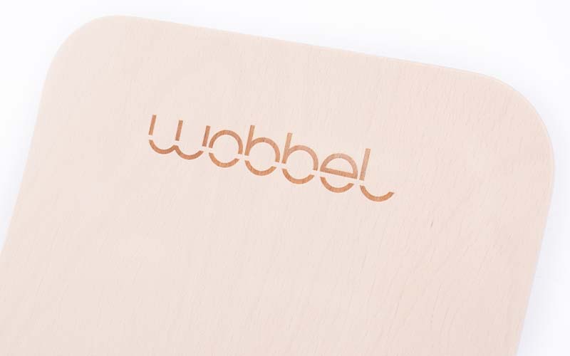 Wobbel® unlackiertes und unbehandeltes Holz | Wobbel Original Balance Board für Kinder